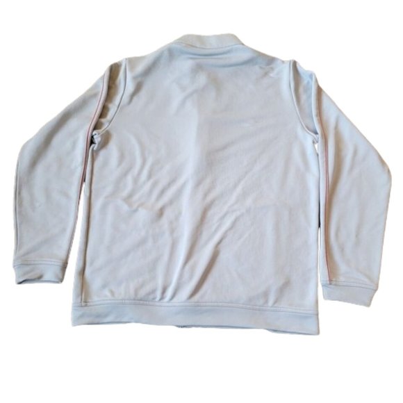 NWT Men's Size XL Adidas Chrome Gray Golf Full Zip Front Tricot Logo Jacket - Picture 4 of 4